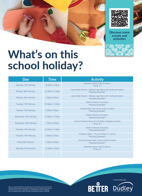 Wordsley Library - Children's Half Term Activities